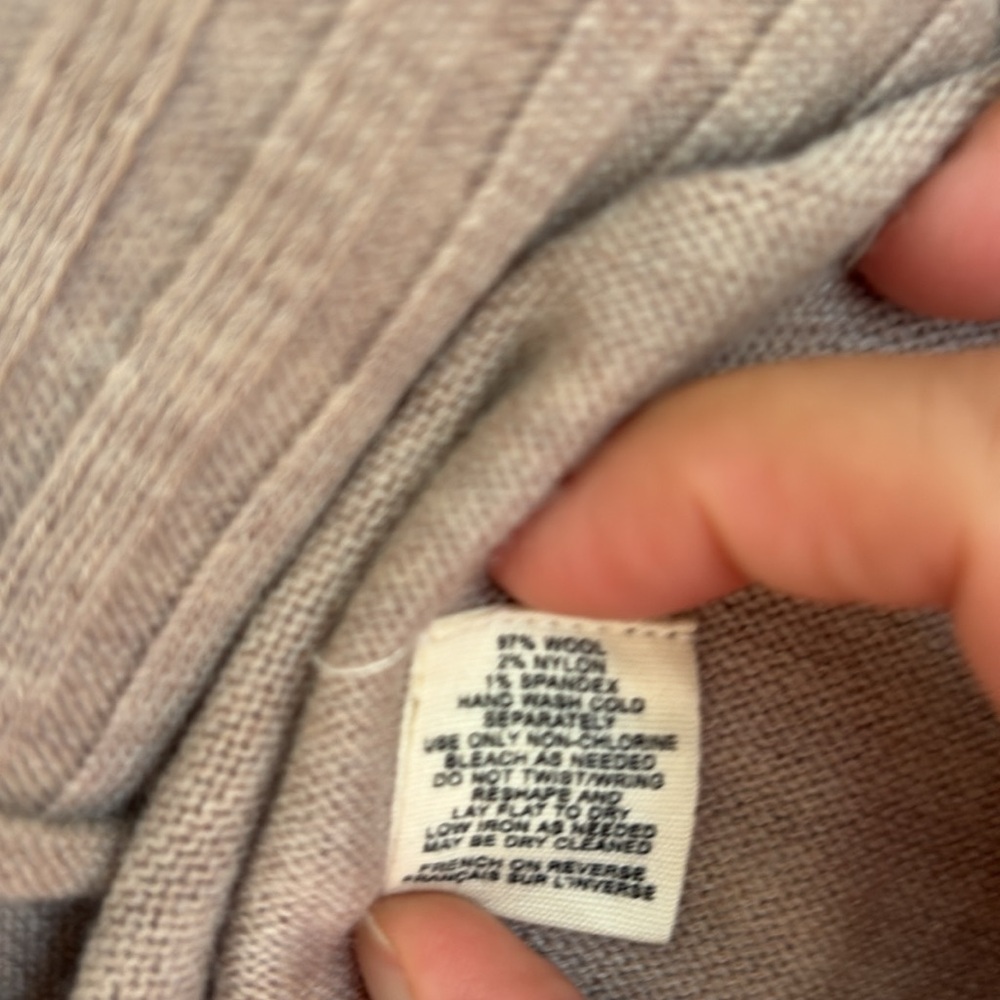 Anthropologie Ha’Penny Long Line Wool Shawl Cardigan Oatmeal XS see condition - Picture 5 of 8